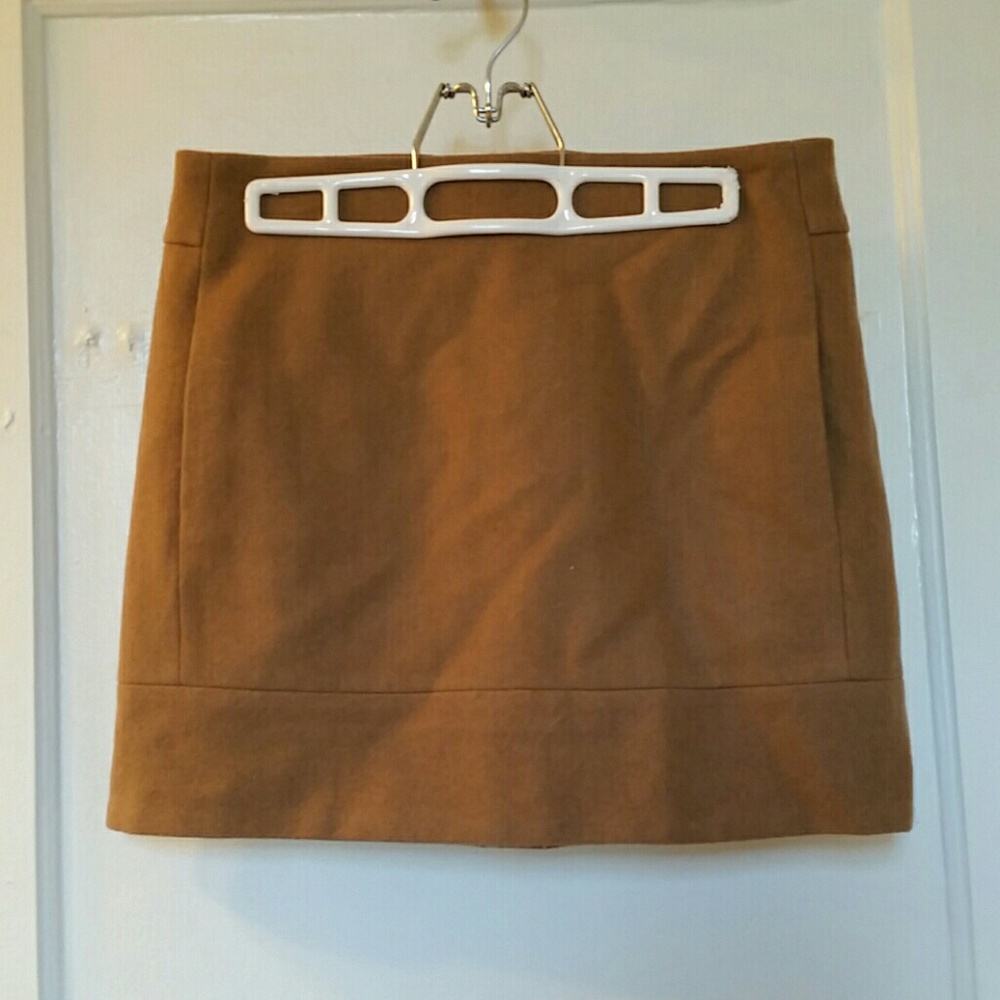 J. Crew tan wool skirt